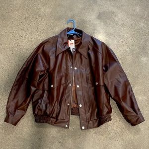 Faux Brown Leather Jacket